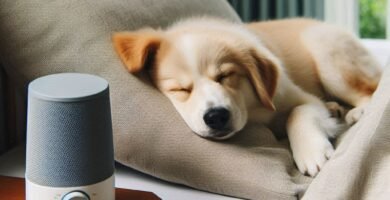 una maquina de ruido blanco para que tu perro duerma mejor